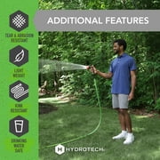 HydroTech FlatJacket 5/8 x 50ft Flexible Garden Hose– Kink-Free, Lightweight, Burst-Proof