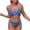 #0704-Blue, variant on Womens Sexy Printed Halter Tie Bikini Two Piece Set Triangle Bottom Padded Wireless Flattering Fit Quick Dry for Beach Pool Party Summer Vacation Outdoor Wear