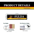 thumbnail image 5 of Fulda, Germany - German Flag Sign - Metal Novelty Bar Signs, Pub Room Wall Decor, Personalized Aluminum Street Sign, Man Cave Sign Custom, City Signs - 4x16 inches, 5 of 9