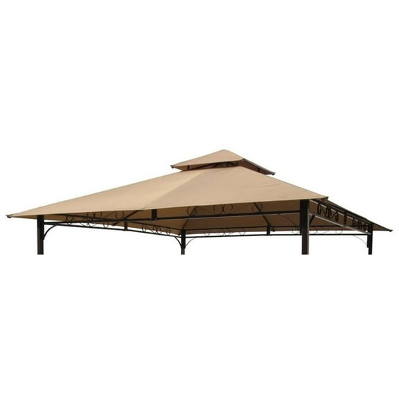 Pemberley Row Polyester Khaki Replacement Gazebo Canopy Square UV-Resistant 116" Unassembled