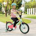 thumbnail image 2 of Costway 16" Kids Bike with Adjustable Saddle Handlebar Removable Training Wheels Handbrake Red, 2 of 10