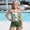 Green, variant on RTKFRFLM Girls Two Piece Rash Guard Swimsuit with Swim Shorts, UPF 50 Sun Swimwear for Kids Beach Pool Water Play 5–12Y