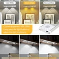 thumbnail image 4 of 2PCS Wireless LED Closet Lights, Dimmable Under Cabinet Lights, Motion Sensor, 3 Lighting Modes, Closet Light for Kitchen, Bedroom, Hallway, Staircase, 4 of 5