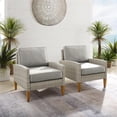 thumbnail image 2 of Crosley Furniture Capella Ensemble de 2 Chaises d'Extérieur en Osier / Rotin, Gris, 2 of 18