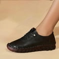 thumbnail image 3 of Women's Comfortable Soft Leather Bottom Non-Slip Breathable Round Toe Casual Flat Shoes, 3 of 3