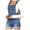 Sky Blue, variant on APEXFWDT Women's Denim Shortalls Casual Sleeveless Adjustable Straps Shorts Bib Overalls Jean Shorts Cuffed Hem Shorts Rompers