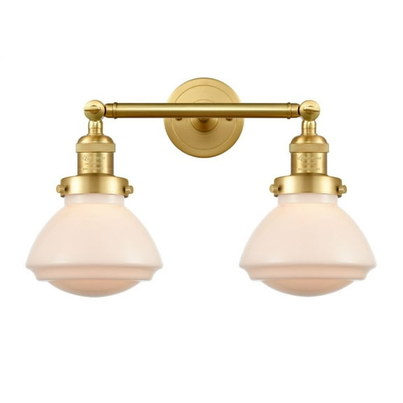 208-BK-G324-Innovations Lighting-Olean-2 Light Bath Vanity in Industrial Style-17.25 Inches Wide by 8.75 Inches High Matte Black Finish with Seedy