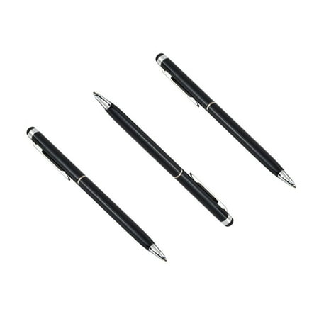 [3-Pack] Krofel 2in1 Ink Pen and Stylus Compatible with iPhone 8 / X / 7 / 7+ Plus / Samsung Galaxy S9 / S9+ / S8 / S8+ / S7 edge / Note 8 / HTC U11 / Motorola Z2 Force Droid / Google Pixel /