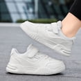 thumbnail image 4 of lnmuld Girls Macaron Color Block Mesh Skate Sneakers Adjustable Lightweight Platform Sole Daily Casual Trainers Size:10.5-11 Years, 4 of 8