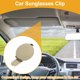 thumbnail image 2 of Clip para gafas de sol en el parasol del coche Unique Bargains, soporte magnético de cuero PU beige, 2 of 7