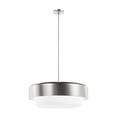 thumbnail image 2 of Hunter - Station 4-light Brushed Nickel, Large Pendant Light, Dimmable, Drum Shaped, for Bedrooms, Dining, Living Rooms - 19276, 2 of 7