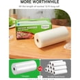 thumbnail image 3 of - Rollo de sellado al aspiradora de alimentos de 11 x 150 pi con dispensador de cortador, rollos de bolsa selladora al aspiradora de grado comercial, bolsas de aspiradora sin BPA, ideal para, 3 of 5