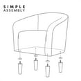 thumbnail image 4 of Alden Design Barrel Accent Chair Polyester Boucle Upholstery, Ivory, 4 of 6