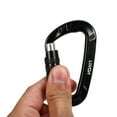 thumbnail image 3 of 2 Pcs Clips Mousqueton 12KN Clé de Verrouillage en D pour Camping Escalade Randonnée, 3 of 7