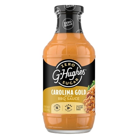 G Hughes Zero Sugar Carolina Gold BBQ Sauce, 18 oz