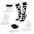 thumbnail image 3 of Fotbe Cow Print Black White Calcetas Divertidas Estampadas para Hombre y Mujer, Calcetas de Algodón hasta la Rodilla para Caminar, Correr, Enfermería y Embarazo, 3 of 6