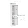 thumbnail image 5 of HomeStock Country Cottage Wood Tall Linen Home Storage Cabinet with 2 Drawer in Distressed White, 2 Adjustable and Removable Shelves, 14"D x 16"W x 72"H, 5 of 8