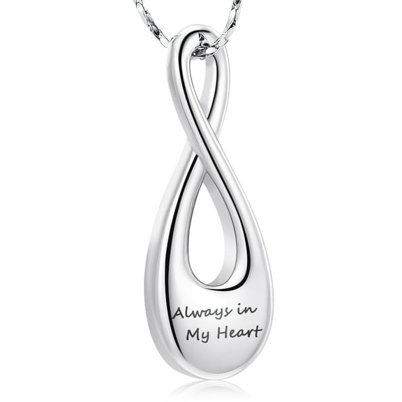 Infinity Cremation Jewelry for Ashes Urn Necklace Pendants for Ashes Wome/Men Memorial Lockets Keepsake Cremation Ashes Jewelry