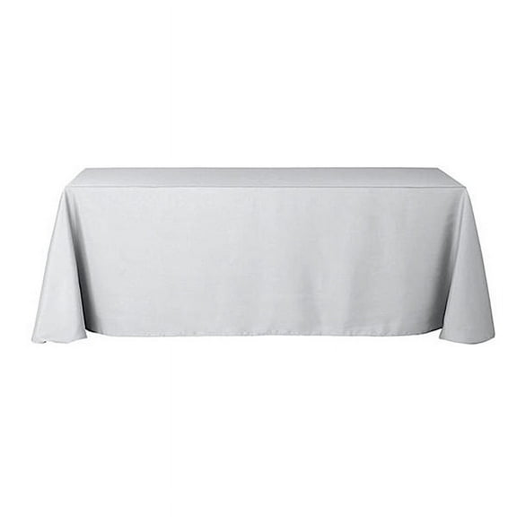 BalsaCircle 10 Pieces 90" x 156" Silver Rectangle Polyester Tablecloths Table Cover Linens