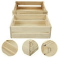 thumbnail image 5 of 2 Pcs Caisse de Rangement en Bois Poignée Creuse Boîtes en Bois Artisanales pour Maison Boutique, 5 of 5