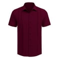 thumbnail image 2 of RUTAYY Men's Shirts Short Sleeve Casual Hawaii Button Down Solid Color Turndown Collar Soft Comfortable Vacation Travel Blouse, 2 of 3
