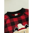 thumbnail image 5 of Bagilaanoe Newborn Baby Girl Boy Christmas Romper Sweatshirt Long Sleeve Bodysuit Elk/Santa Claus Print Pullover 3M 6M 12M 18M Infant Fall Tee Tops, 5 of 9