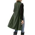 thumbnail image 6 of FchengtaiS Womens Corduroy Long Vest Double Breasted Sleeveless Blazer Jackets Business Casual Fall Outerwear Outfits with Pockets, 6 of 6