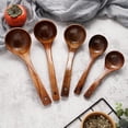 thumbnail image 6 of Wooden Curved Spoon Special for Kitchen Long Handle Big Soup Spoon Topwoner Wooden Spoon, 6 of 15