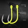 thumbnail image 5 of SUKIY 50pcs Fluorescent Fishing Hooks Barbed Single Circle Carp Hook Sea Fishinhook, 1-0#, 5 of 8