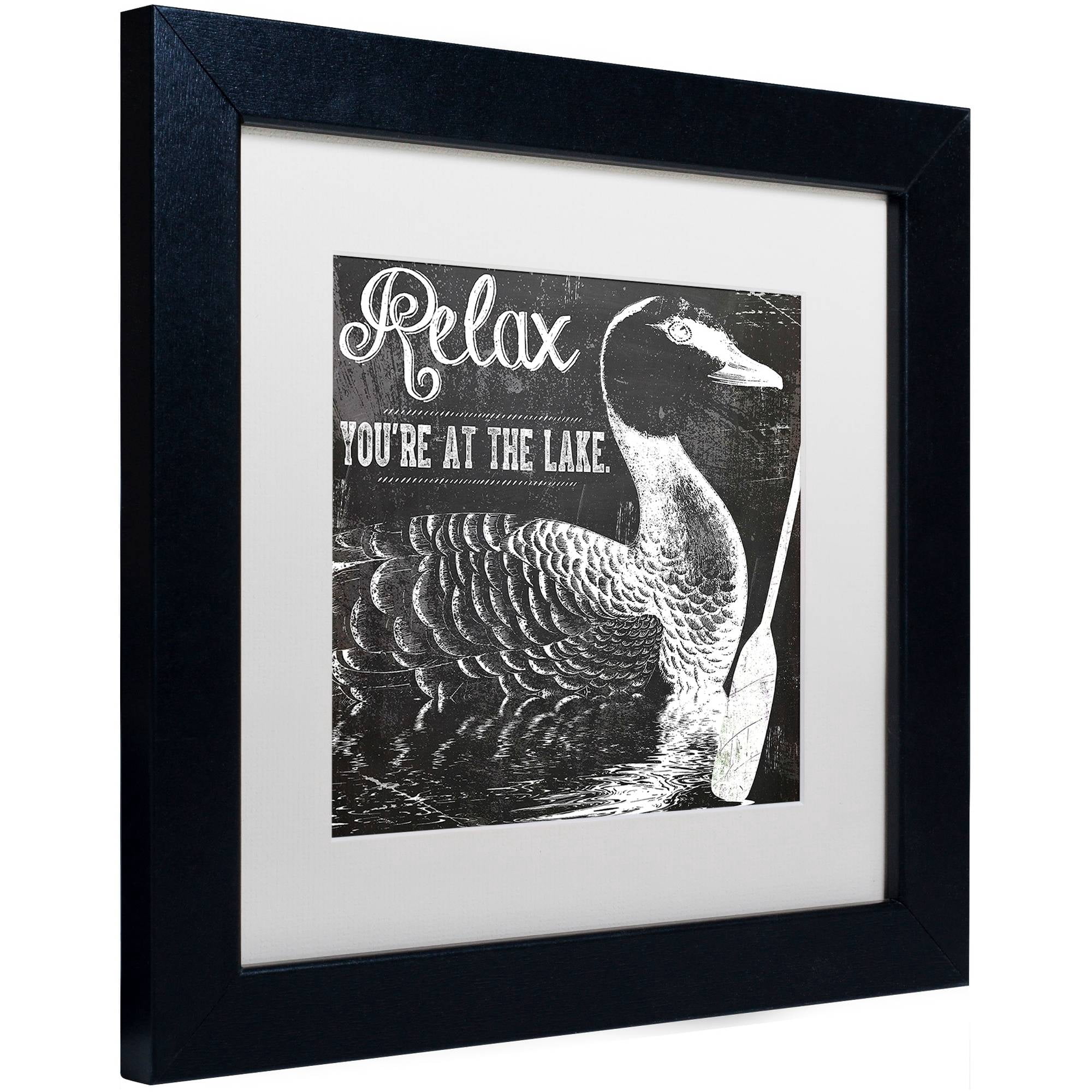 Trademark Fine Art "Lake House IV" Canvas Art by Color Bakery White Matte, Black Frame