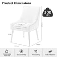 thumbnail image 6 of MEXIYA Irina Dining Chair, Modern Light Grey Easy-Clean Velvet Upholstered Side Chair with Brushed Gold Legs, 6 of 6