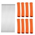 thumbnail image 1 of Unique Bargains 8 Pcs Engine Spark Plug Wire Boots Protector Sleeve with 16 Pcs Wire Cable Ties Set for Car Orange, 1 of 6