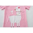 thumbnail image 4 of DDSOL Girls Pajamas Alpaca Graphic Short Sleeves Pjs 2-Pieces Sleepwear Sets Pink 6T, 4 of 7