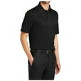 thumbnail image 4 of Yellow Rooster Men's Performance Fine Jacquard Polo Black 2XL, 4 of 6