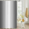 thumbnail image 4 of Fabric Shower Curtain, Grey and White Gradient Shower Curtains with 12 Hooks Waterproof Machine Washable Bath Curtains for Bathroom, 48x 72in, 4 of 6