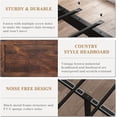 thumbnail image 6 of Queen Platform Bed Frame with LED Lights & USB Charging Station, Farmhouse Barn Door Headboard, Heavy Duty Metal Support, Noise Free, No Box Spring Required, Brown, 6 of 8
