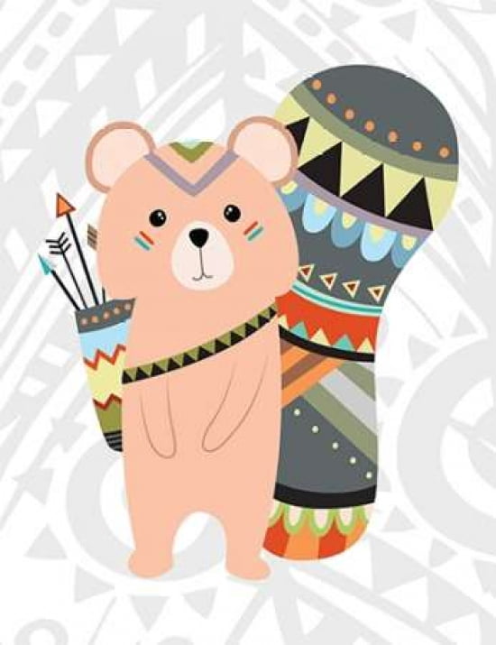 Tribal Squirrel Canvas Art - Tamara Robinson(22X28)