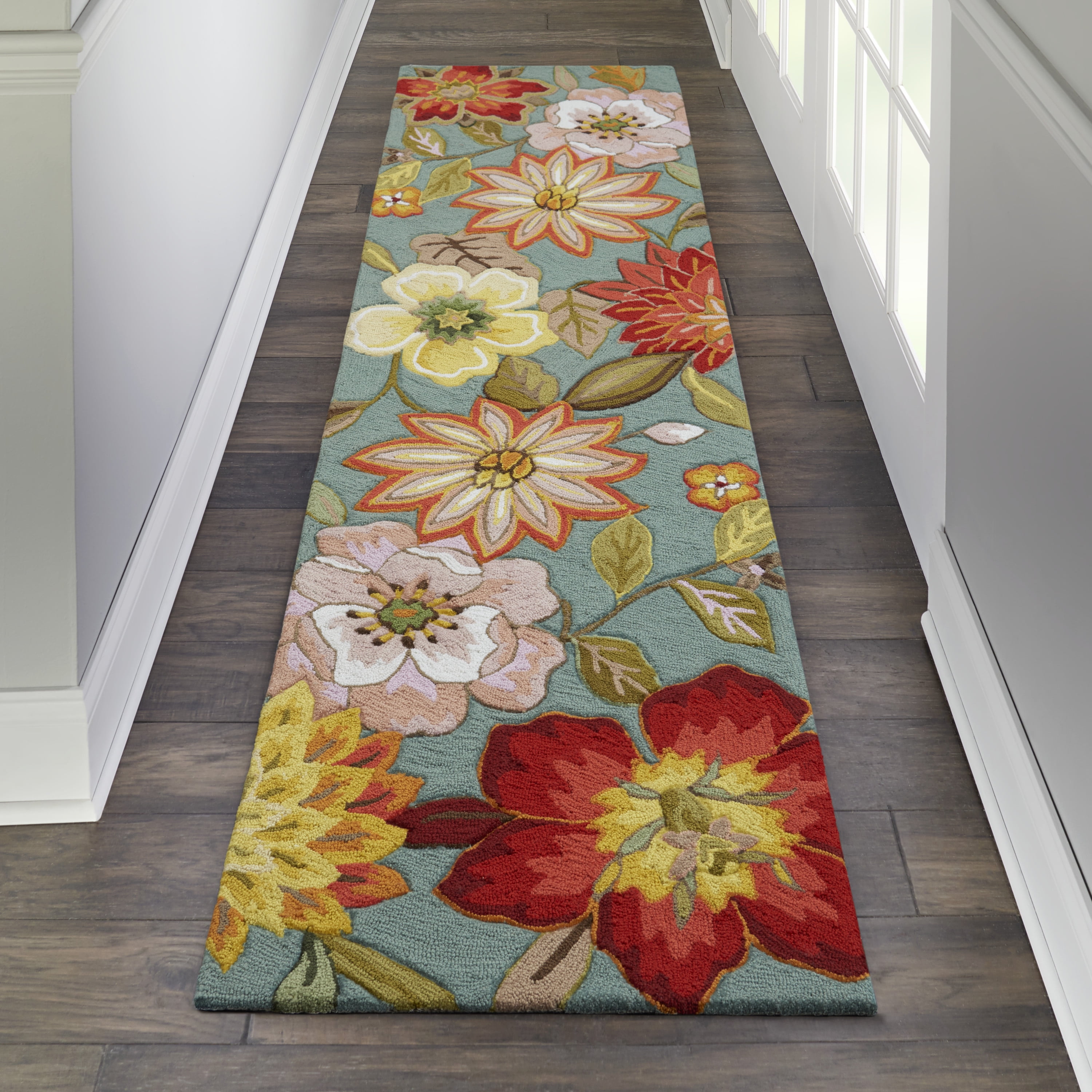 Nourison Fantasy Botanical Aqua Area Rug