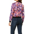 thumbnail image 3 of Chaqueta bomber para mujer Inspire Chic, corte ajustado, ligera, con cremallera, color púrpura, 3 of 6
