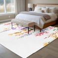 thumbnail image 5 of Area Rug 72×108in, Watercolor Spring Colorful Flower Plant Floor Carpet Living Room Rug, Pastoral Swirling Leaf Non-Slip Welcome Mat Indoor Rugs for Bedroom Dining Room, 5 of 9