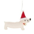 thumbnail image 2 of Decoración navideña Colgantes navideños Adorno de perro salchicha Niños Creativos Blanco, 2 of 6