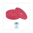 thumbnail image 3 of Buffing Floor Pads, 18" Diameter, Red, 5/carton | Bundle of 10 Cartons, 3 of 6