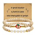 thumbnail image 1 of 2 piezas Pulseras de cuentas de madera Pulseras de cuentas para decoraciones únicas de maestro Joyería Boho para favores de fiesta de vacaciones Estilo B, 1 of 8
