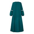 thumbnail image 5 of Mikilon Women Solid Color Maxi Dress Versatile Comfort Temperament Long Sleeve Round Neck Dress, 5 of 8