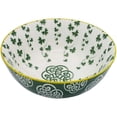 thumbnail image 4 of Irish Ceramic Bowls Set of 2 Celtic Cross and Trellis Shamrock Design Kitchen Cereal Soup Deep Bowls, 4 of 8
