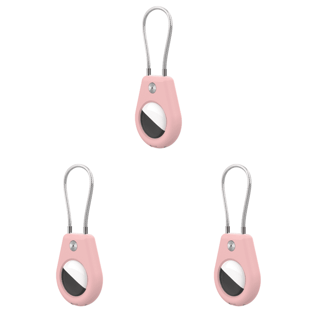 Para Llavero AirTag Con Cable Llave Mochila Mascota () Rosa