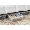 thumbnail image 6 of Mainstays 28 Qt. Underbed Plastic Storage Bins with Lids, Storage Containers, 4Pk, 6 of 10