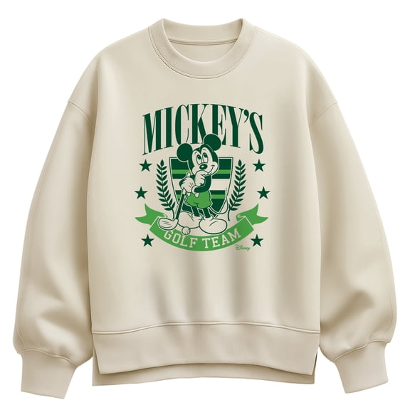 Disney - Mickey's Golf Team - Women's Oversized Fleece Crew Sweatshirt