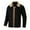 Mens Jackets Black, variant on S-5X Plus Size Corduroy-Jackets for Men with Pockets Big & Tall Fleece Lined Coats Long Sleeve Zip Up Solid Color Thermal Warm Lapel Outerwear Jacket