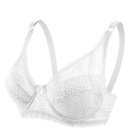 Summer Savings Clearance 2024! TAGOLD Womens Plus Size Bra Womens Wireless Bras Womens Solid Lace Lingerie Bras Plus Size Underwear Bralette Bras Comfortable Bra